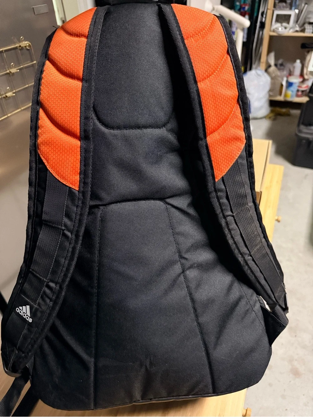 adidas Orange and Black Men’s Backpack with Dutch Crest